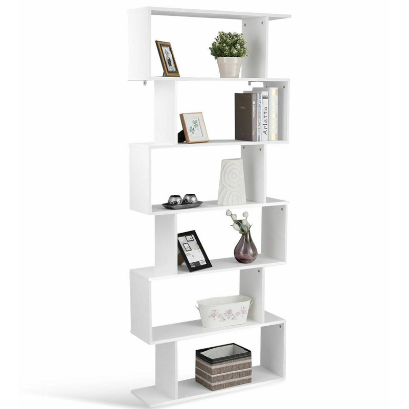 Dambrosio Geometric Bookcase, White