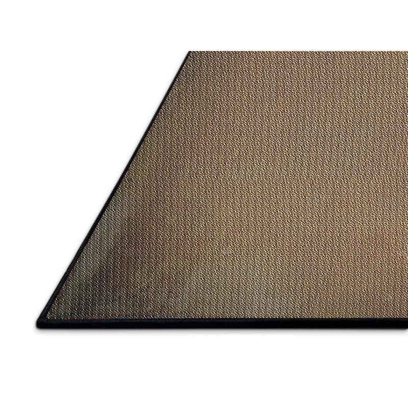 Tapis brun/noir tissé à la machine, Rectangle 7 pi x 9 pi