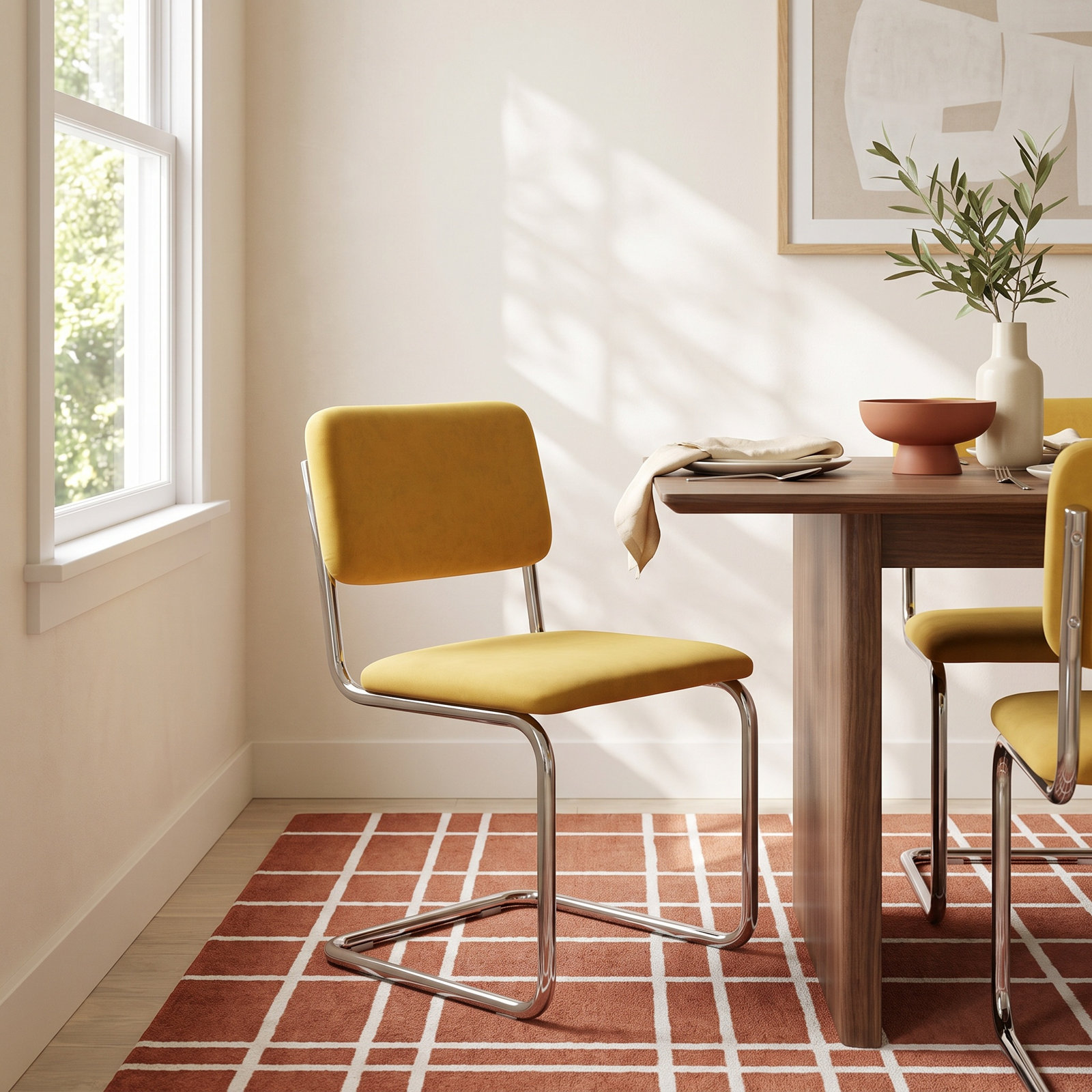 Walsh Velvet Side Chair, Gold