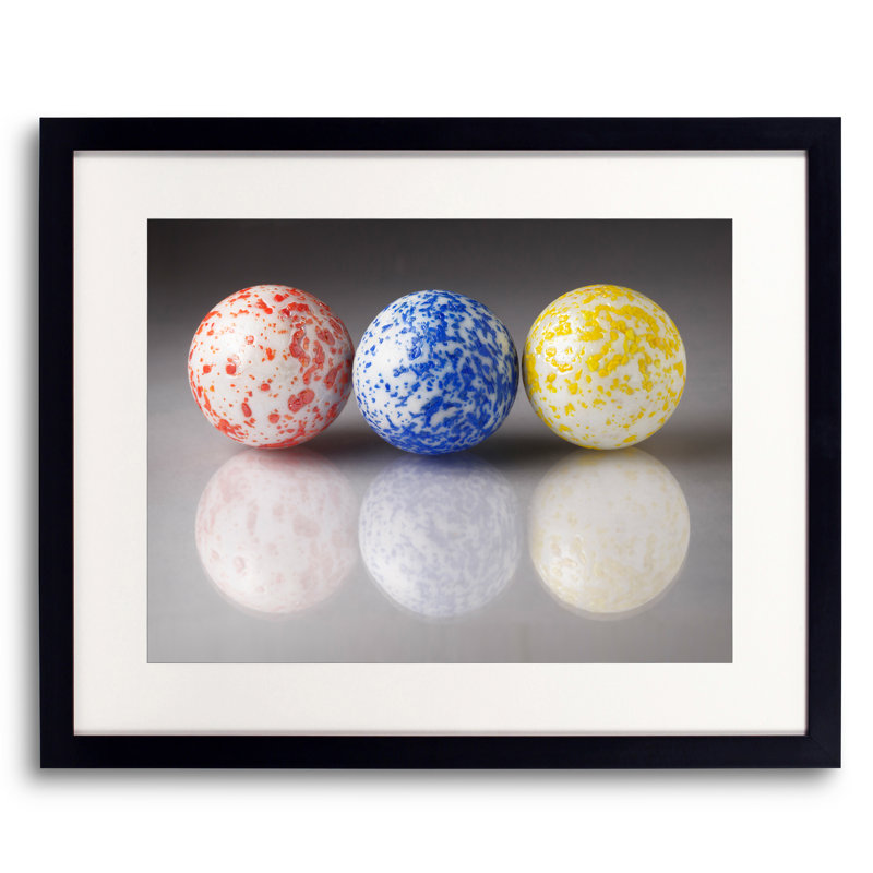 Marbles Print by Philippe Monthoux, 16" H x 20" W, Black Framed Paper