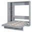 Lit escamotable double, lit escamotable avec tablettes et garde-robe-402134540