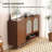 Simple Solid Wood and Rattan Shoe Cabinet for Home Use