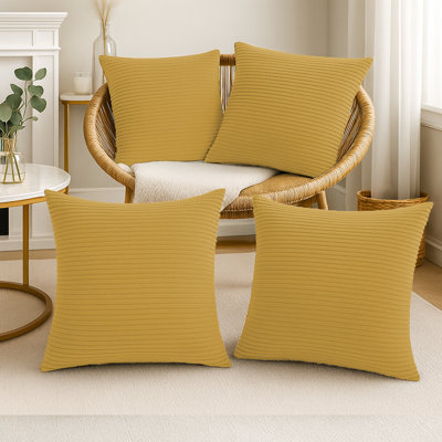 Luxury Velvet Pattern Cushion Cover (Pack of 4)