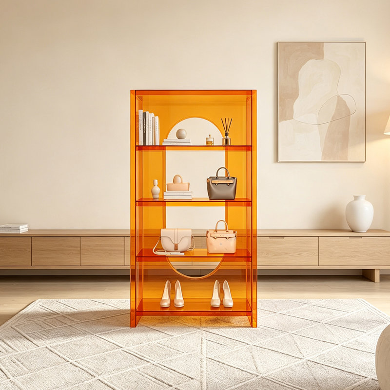 Armoire de rangement en acrylique, Orange