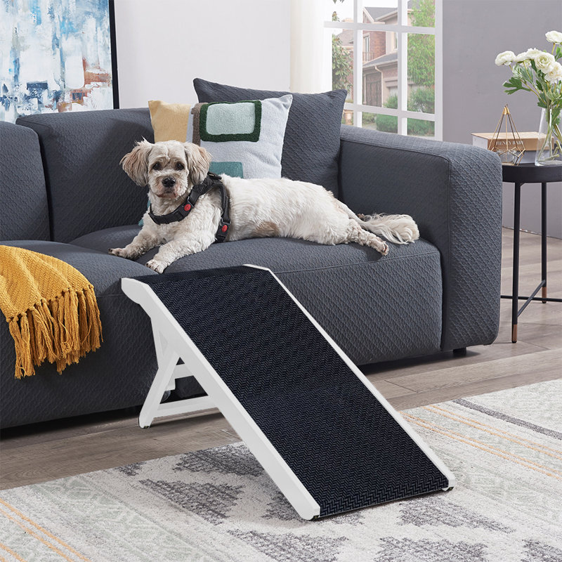 Rampe réglable pour animaux Wegate, Blanc, H 17,3 po x l 35,6 po x P 14,1 po