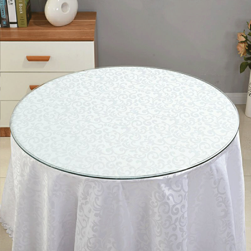 Size:18.11 Inch.Tempered Glass Table Top Round Transparent Table Surface Round Glass Table Top Round Glass Sheet.