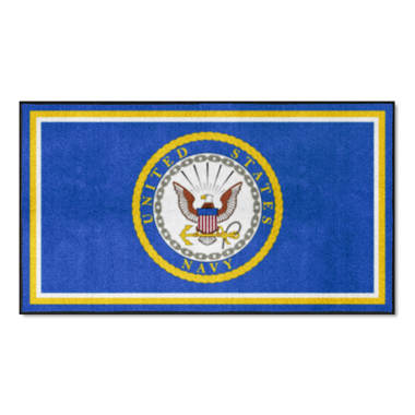 Fanmats U.S. Navy 3x5 High-Traffic Mat with Durable Rubber Backing - Portrait Orientation