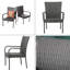 Chaise empilable en osier PE 2 pièces