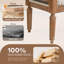 Banc rembourré en bois massif de style Mid-Century avec accoudoirs roulés, repose-pieds capitonné classique pour la chambre et le vestibule, beige-1277687633