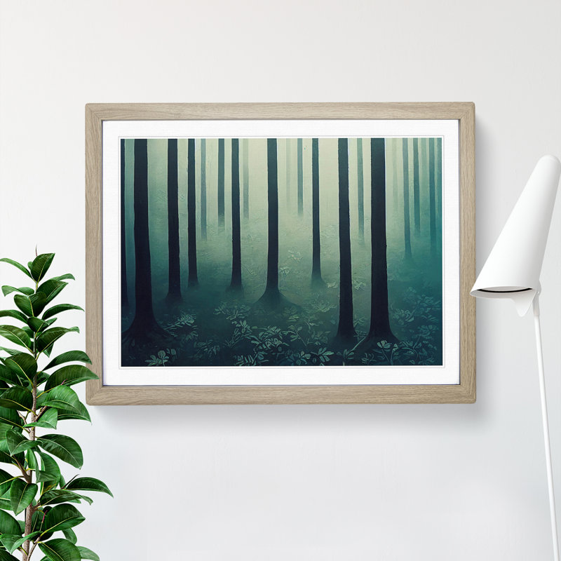 An Exotic Forest - Framed Print, 34cm H x 46cm W x 2cm D, Oak