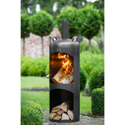 Rectangle Steel Wood Burning Smokeless Chimnea