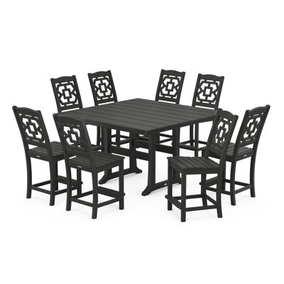 Chinoiserie 8 - Person Patio Dining Set with Square Table