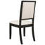 2 chaises de salle à manger élégantes crème et noires - Améliorez votre espace (de 2) Améliorez l'ambiance