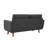 67.7" Wide Mid-Century Modern Upholstered Tufted Loveseat Sofa With Wooden Legs-1900815312