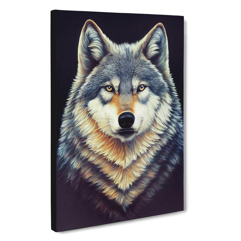 Face Of A Wolf No.4 - Wrapped Canvas, 76cm H x 50cm W x 3cm D