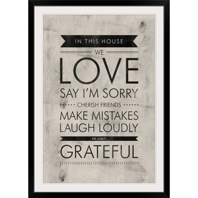 «Family Rules In This House» par Kate Lillyson, art textuel