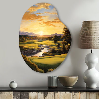 Deandra - Golf Pear Shape Asymmetric Metal Wall Art
