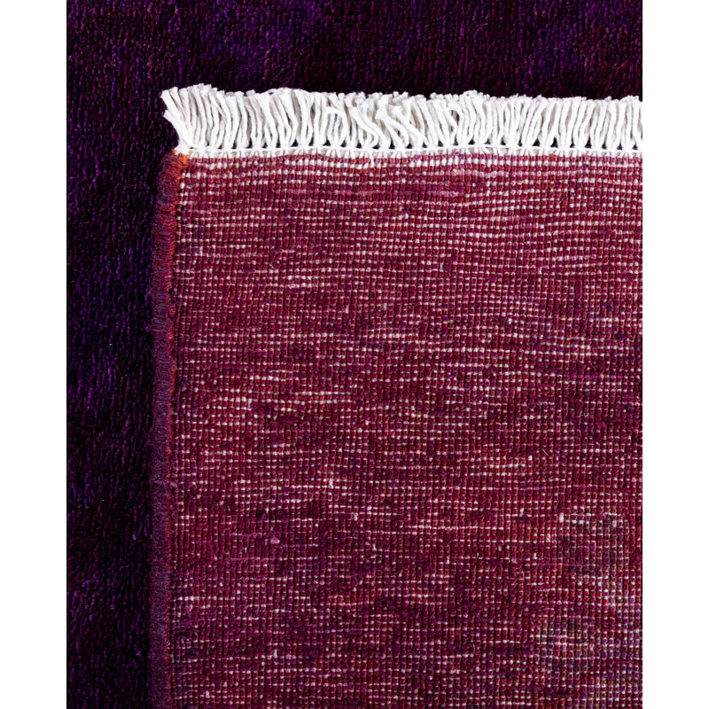 Overdyed One-of-a-Kind 4' 0" X 6' 4" Hand Knotted Area Rug