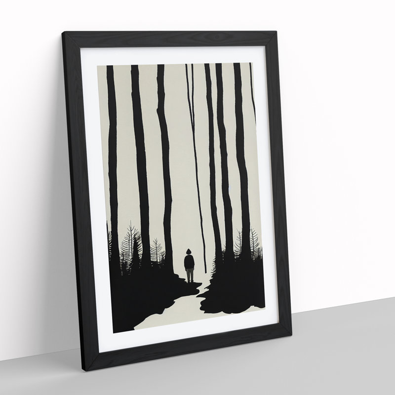 Man in the Forest - Framed Print, Black Framed, 64cm H x 46cm W x 2cm D