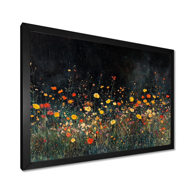 Colangelo - Floral Wall Art, Reproduction encadrée d'une seule photo, Noir, H 12 po x l 20 po