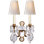 Thomas O'Brien Yves Crystal Double Arm Sconce