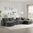 Modular Sectional Sofa with Console, Cup Holder, USB Charger, Movable Storage Ottoman-440700628-462235508