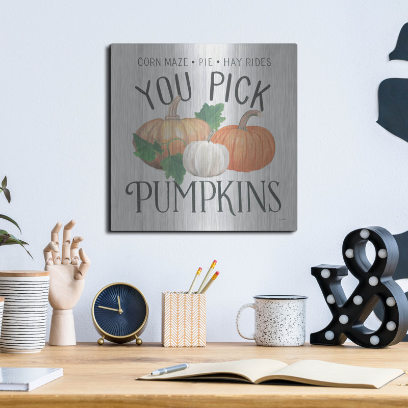 Art mural en métal luxueux «Fall At The Farm 7» par James Wiens, 12 po x 12 po, H 12 po x l 12 po