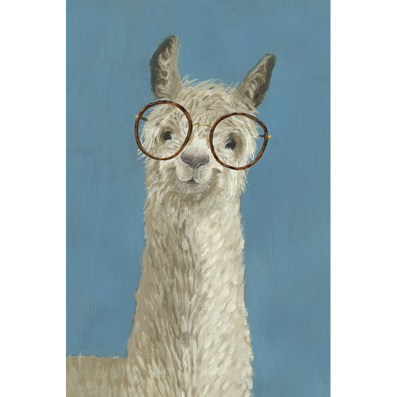 Llama Specs III by Victoria Borges - Painting on Canvas, 122cm H x 81cm W, Wrapped Canvas