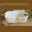 67"Acrylic Bathtub,V Shape Pleated Design Bathtub,Chrome Drain and Slotted Overflow,Cupc Certified