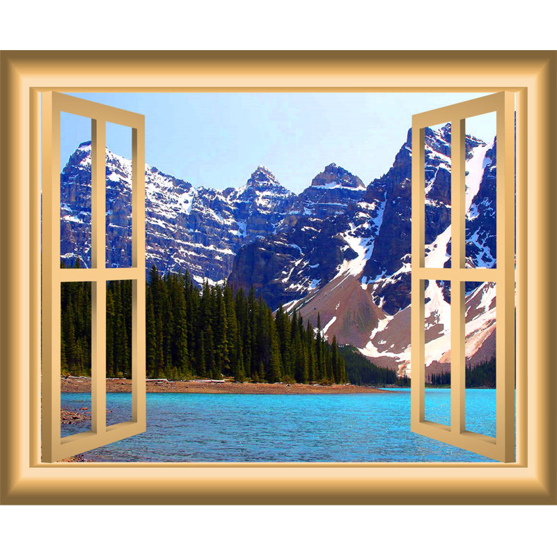 Landscape & Nature Non-Wall Damaging Wall Decal, 36" H x 46" W x 0.01" D, Gold