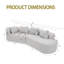 Canapé modulaire incurvé 116 po 2 pièces en chenille de 116 po avec 4 coussins-2097603114-2097603117