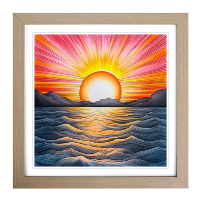 Sunrise Drawing - Framed Print
