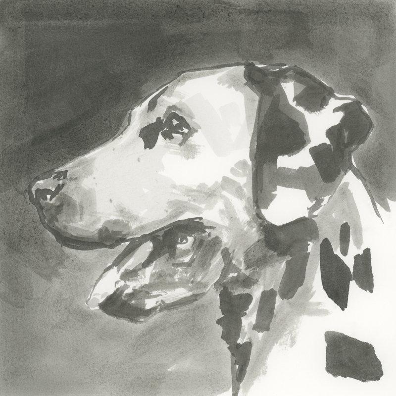 A Very Neutral Modern Dog V by Cartissi - Wrapped Canvas Painting, 30cm H x 30cm W x 3.8cm D