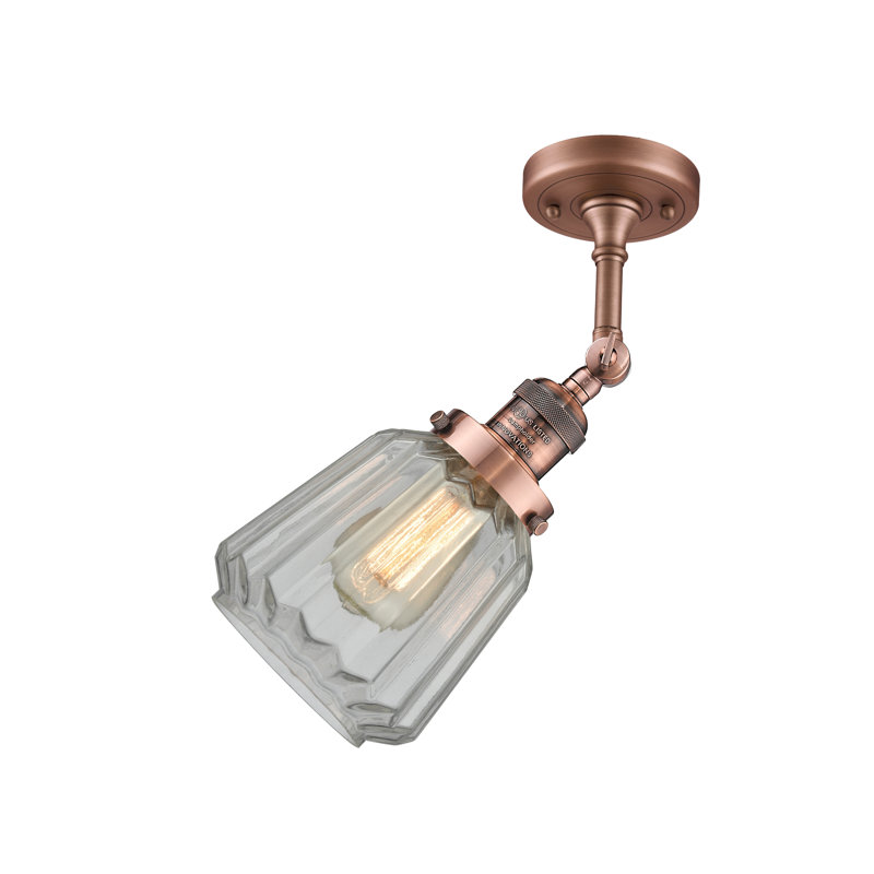 Plafonnier semi-encastré 6 po 1 lumières Vinson, Cuivre antique
