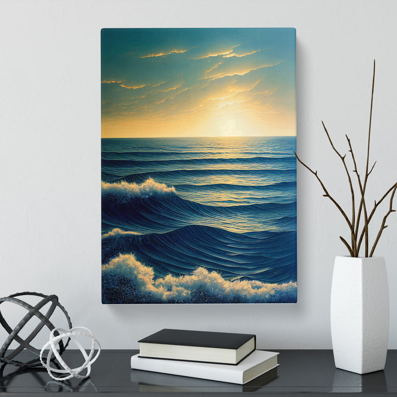 Ocean Sunrise - Wrapped Canvas, 50cm H x 35cm W x 3cm D