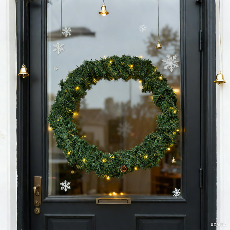 10cm Wreath, Gold/Green
