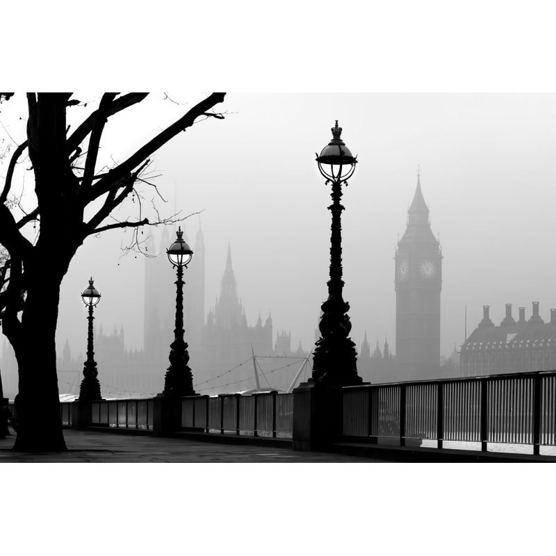 Froide journée à Londres, H 12 po x l 18 po