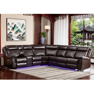 Ronae 100" W Upholstered Reclining Sectional 