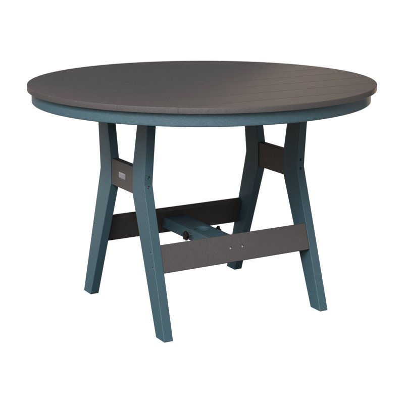 Berlin Gardens Harbour 48″ Round Bar Table, Smoke Grey, Slate