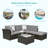 5 - Person Modular Patio Conversation Set with Cushions-98637091