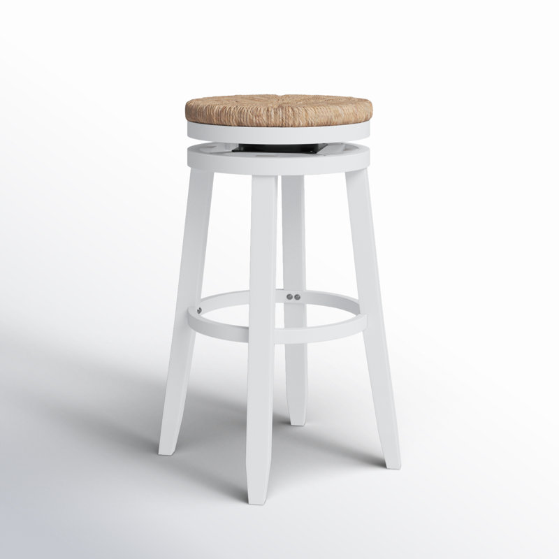 Tabouret de bar et de comptoir Laurent, Blanc, Tabouret de bar (siège d'une hauteur de 31,5 po)