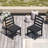 HDPE All-Weather Patio Dining Chair-2092434717
