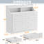Commode 9 tiroirs avec lumière DEL, commode pour chambre à coucher avec prise de courant, commode moderne, commode avec espace de rangement ouvert, commodes et commodes pour placard-2045393094