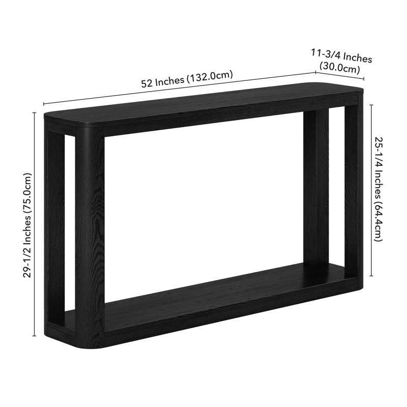 Vegard 132cm Console Table, Black