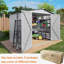 Remise de jardin en métal pour l'extérieur, remise à outils avec une fenêtre et deux portes verrouillables, remise à outils en métal pour le rangement d'outils de jardin, rangement pour vélos
