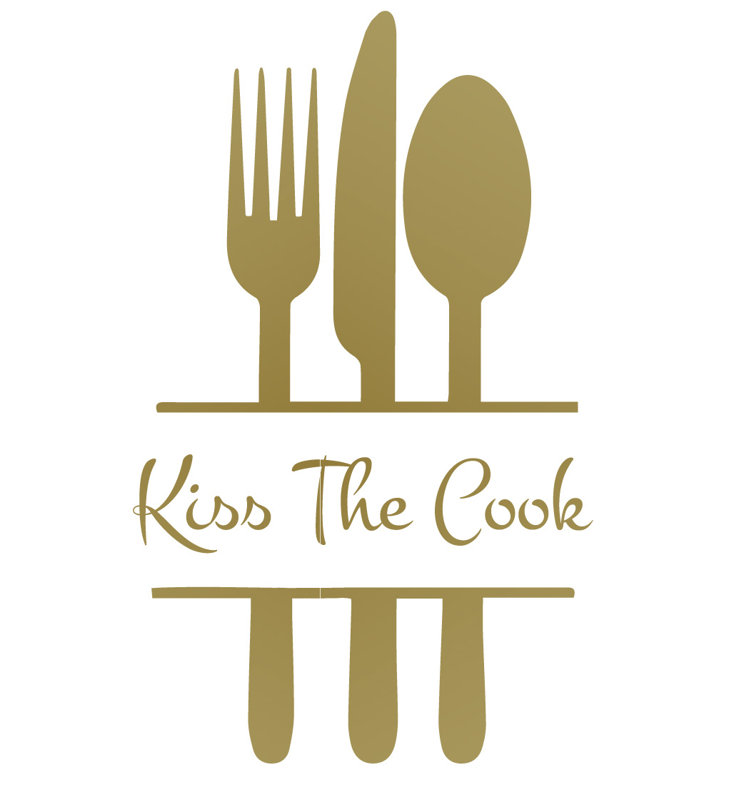 Adhésif décoratif cuisine Kiss the Cook, H 24 po x l 15 po x P 0,01 po, Or