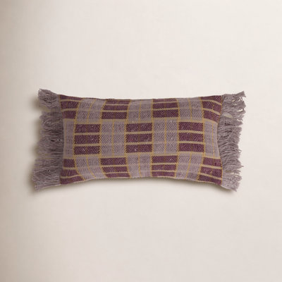 Esther Plaid Cotton Blend Throw Pillow