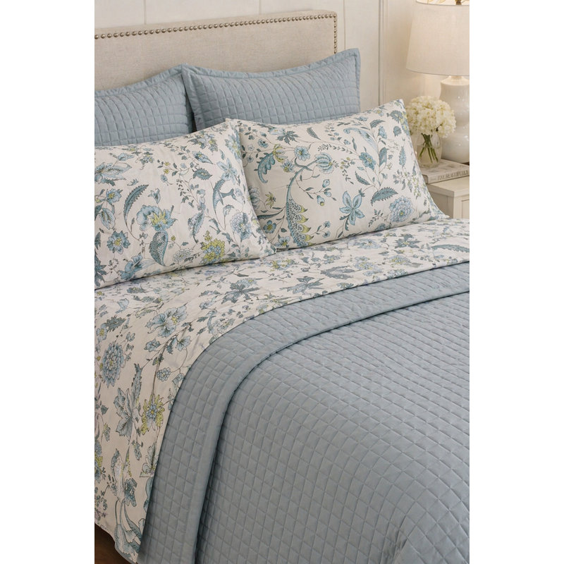 Botanical 100% Cotton Floral Sheet Set, King