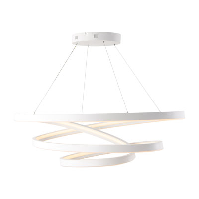 Yasmine Single Light Metal Dimmable LED Geometric Chandelier