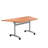 Buariki Trapezoid 4 Person Flip Top 160cm L Modular Training Table with Casters-541549753